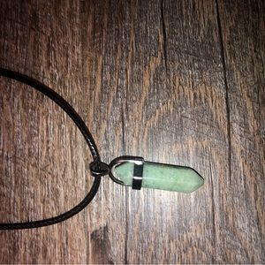 Green Aventurine crystal hexagonal Pendant